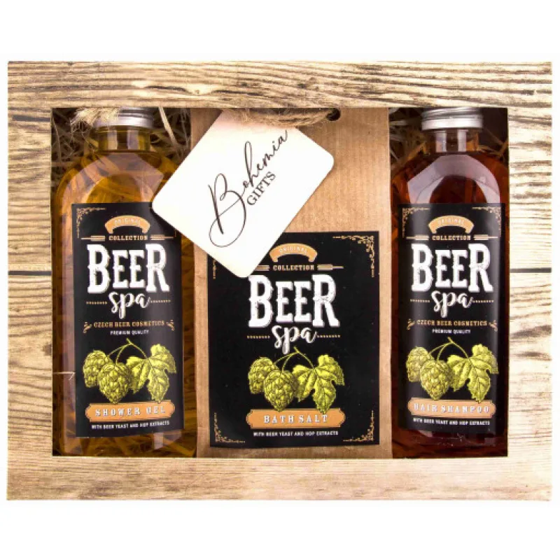 Beer Spa pivní kosmetická sada, gel 100 ml, sůl 150 g a šampon 100 ml