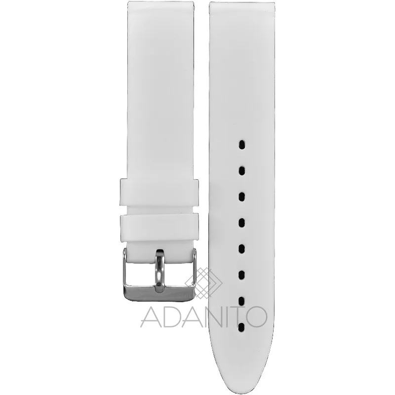 Silikónový remienok na hodinky 20 mm biely ADANITO TS006R09S00-20