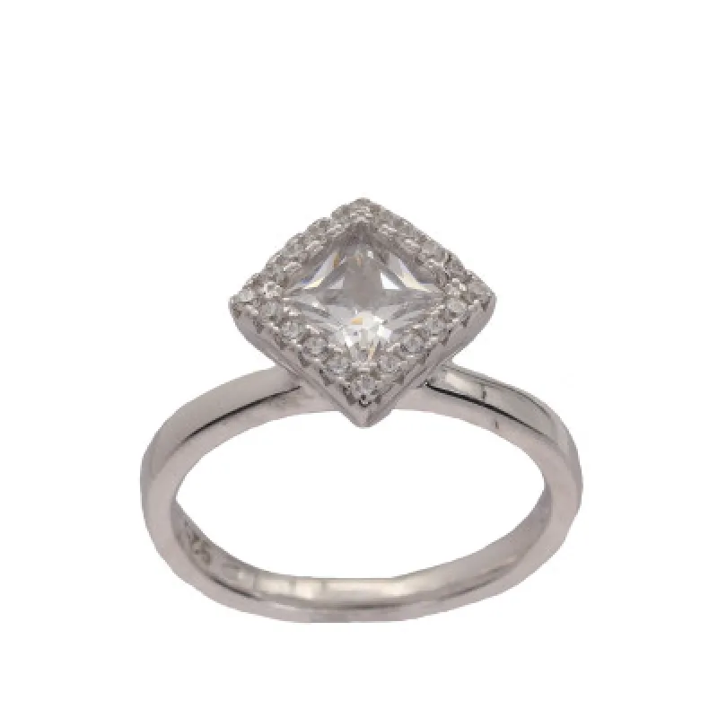 Strieborný prsteň s kameňom KA R2989, 55