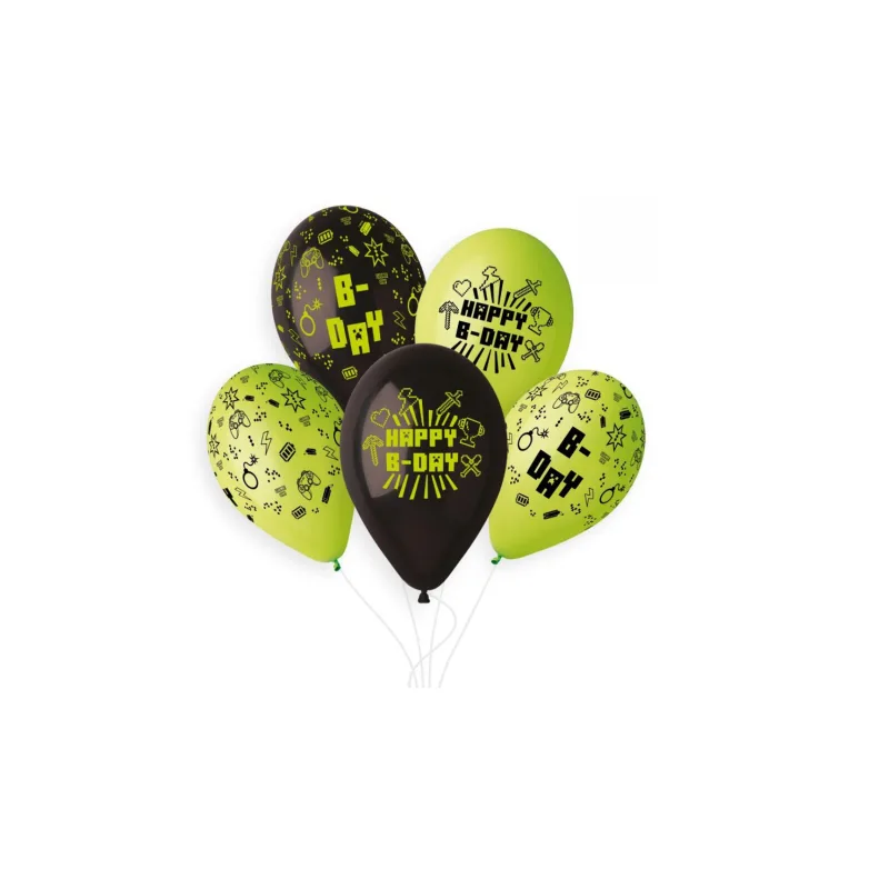 Smart Balloons Balónik/Balóniky nafukovacie s potlačou minecraft 13'' priemer 33cm 5ks v sáčku
