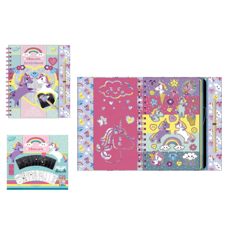 Lowlands Škrabacie obrázky blok jednorožec vo fólii 20x24cm