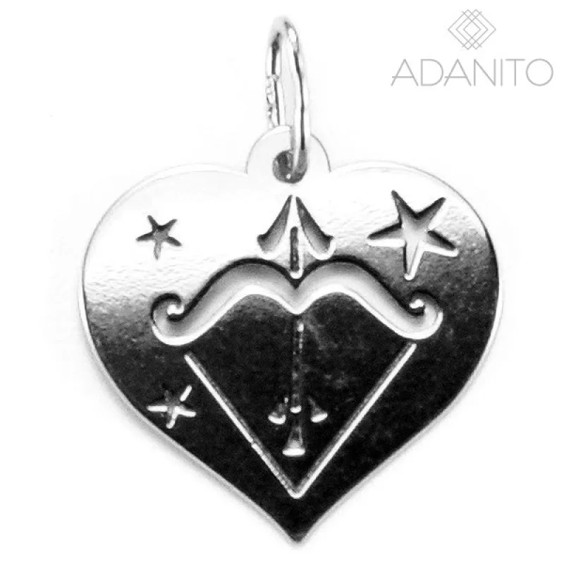 Strieborný prívesok znamení zverokruhu v srdiečku Strelec ADANITO MOPA0112AG STRELEC