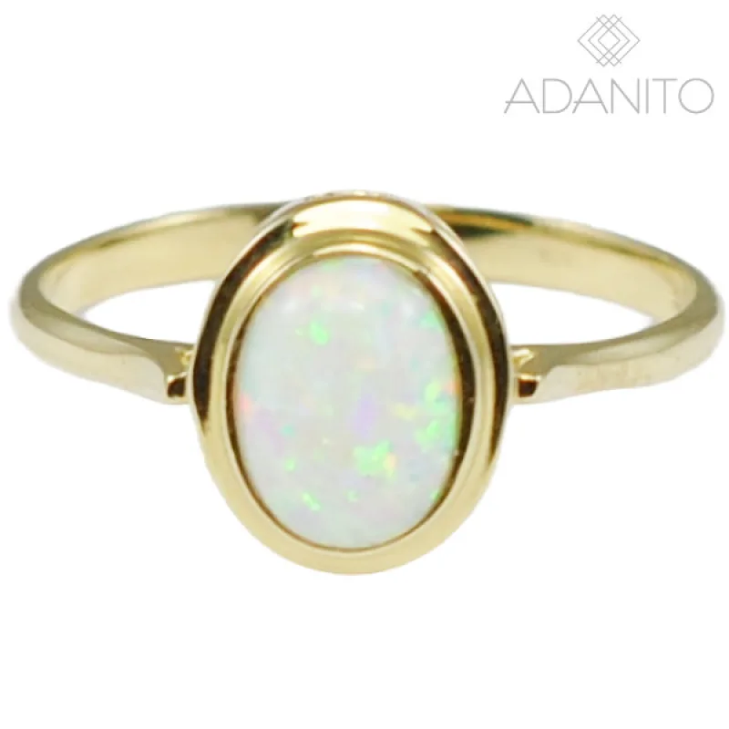 Zlatý opálový prsteň ADANITO BRR0408GW