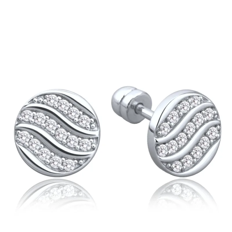 Zlatý prívesok kruh s bielym zirkónom Au 585/1000 1,60g MINET JMG0344WSE00