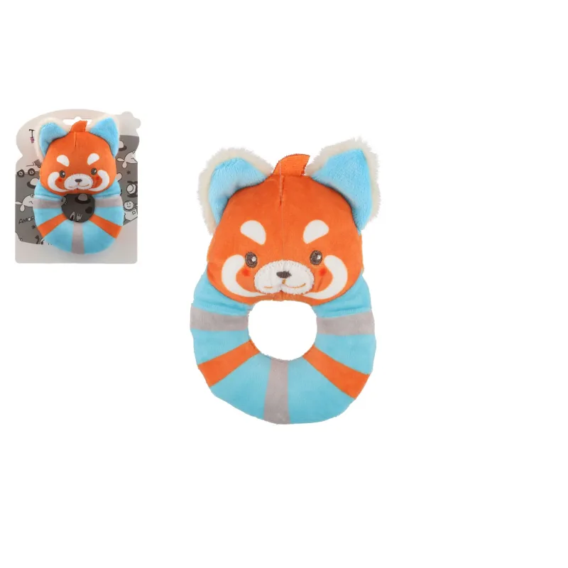 Teddies Líška hrkálka plyš 9x14cm na karte v sáčku 0+