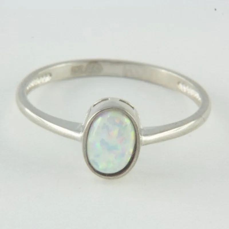 Zlatý prsteň s kameňom z bieleho zlata KA RAZM2004W, 51, 1.25 g