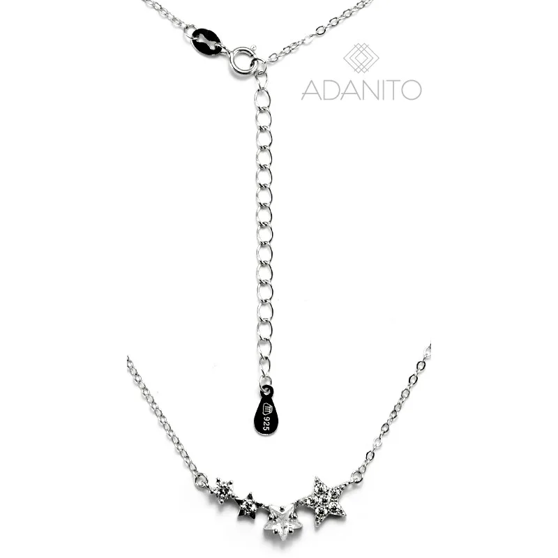 Stříbrný náhrdelník hviezdičky so zirkónmi BENETO AGS1356