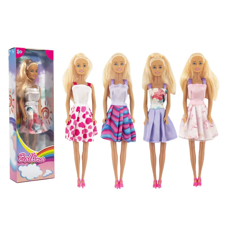 Teddies Bábika plast 30 cm 5 druhov v krabici 11x33x4,5cm