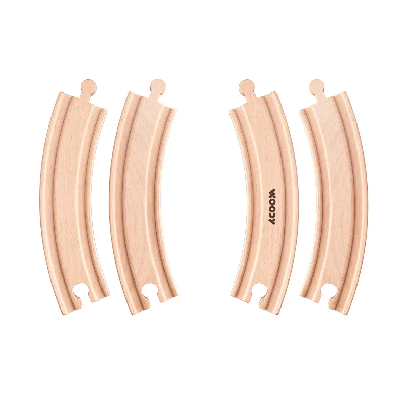 WOODY Príslušenstvo k dráhe - okrúhle koľaje dlhé 4ks