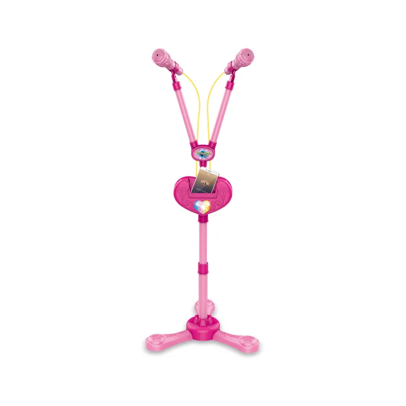PLEJO Stojan s 2 mikrofónmi - ružová