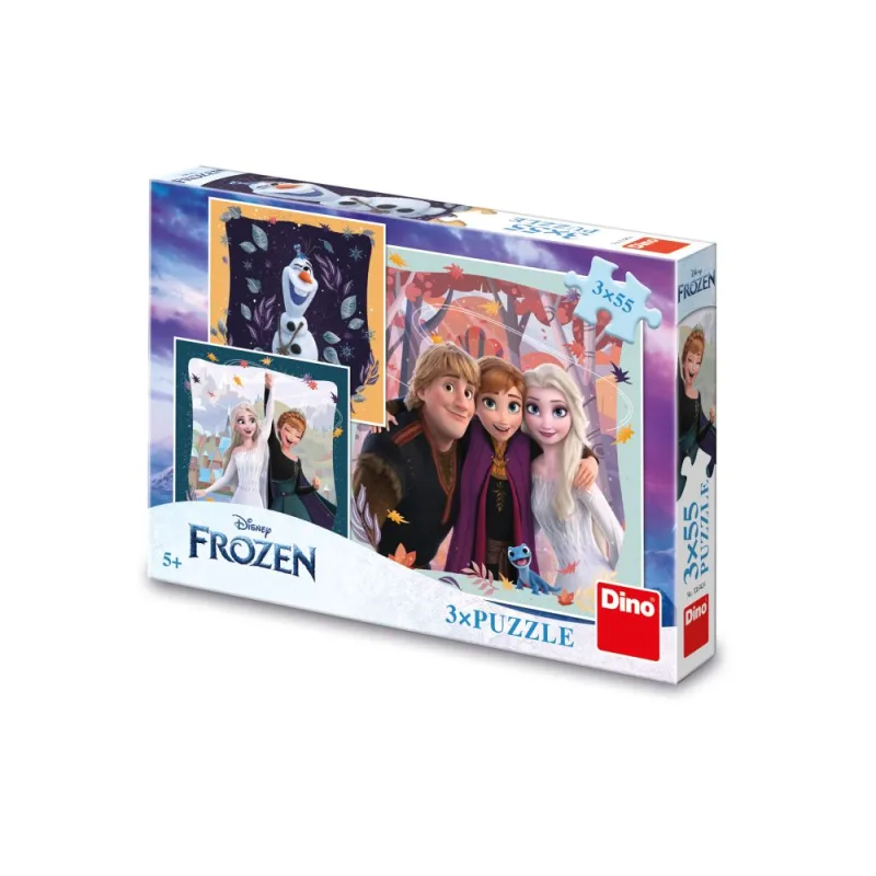 Dino FROZEN: RADOSTNÁ JESEŇ 3x55 Puzzle