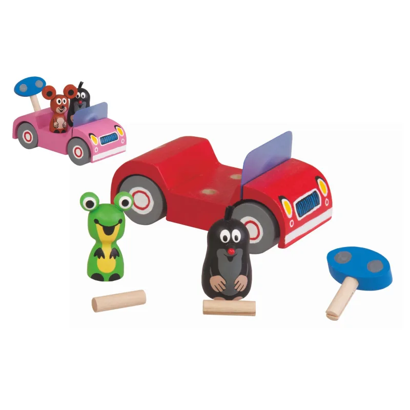 Detoa Krtko na výlete drevo 2 farby v krabičke