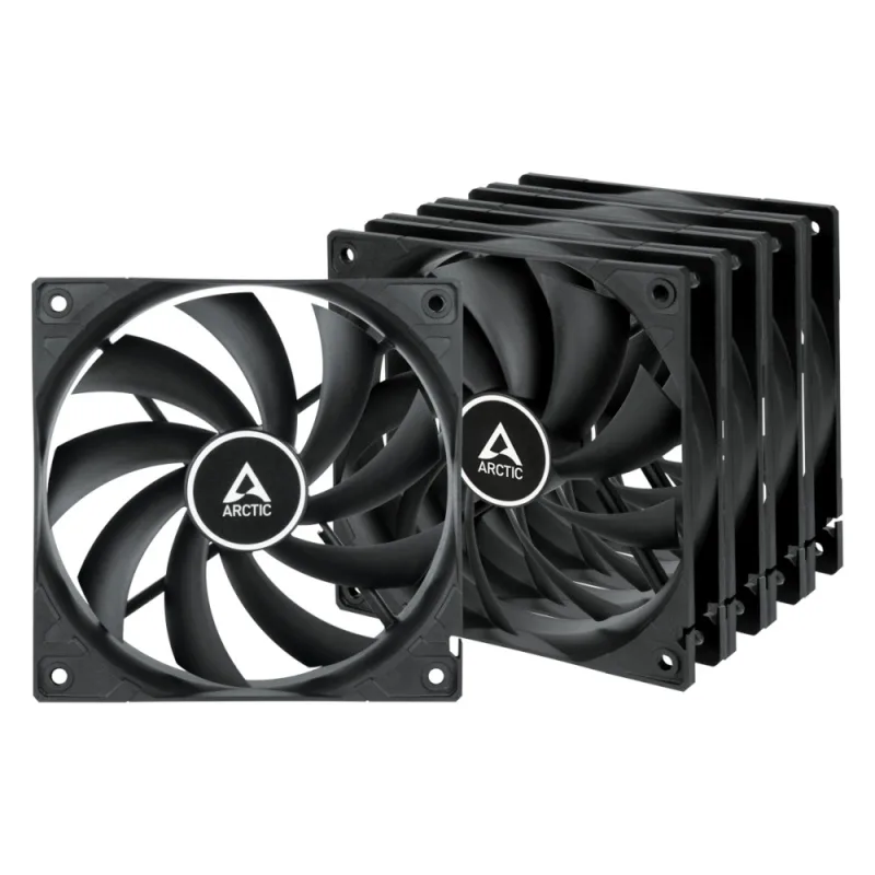 ARCTIC F12 Value Pack (Black) - ARCTIC F12 Case Fan - 120mm case fan low noise - Pack of 5pcs ACFAN00248A