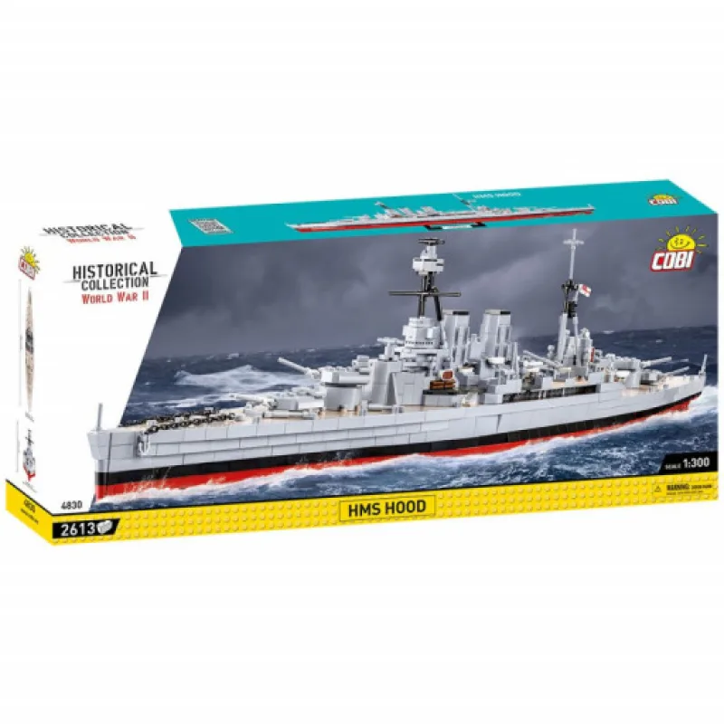 Cobi 4830 II WW HMS Hood, 1:300, 2613 kostek