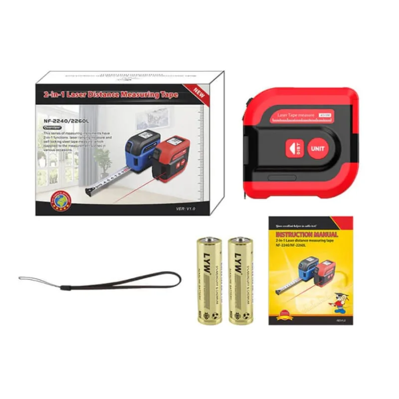 W-Star Laserový metr vzdálenosti WSNF2240, 40m, svinovací metr 5m, délka, objem WSNF2240