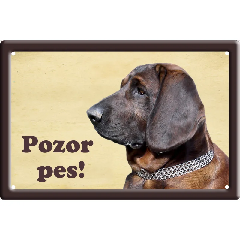 Plechová psí cedule, Hannoverský barvář, Pozor pes