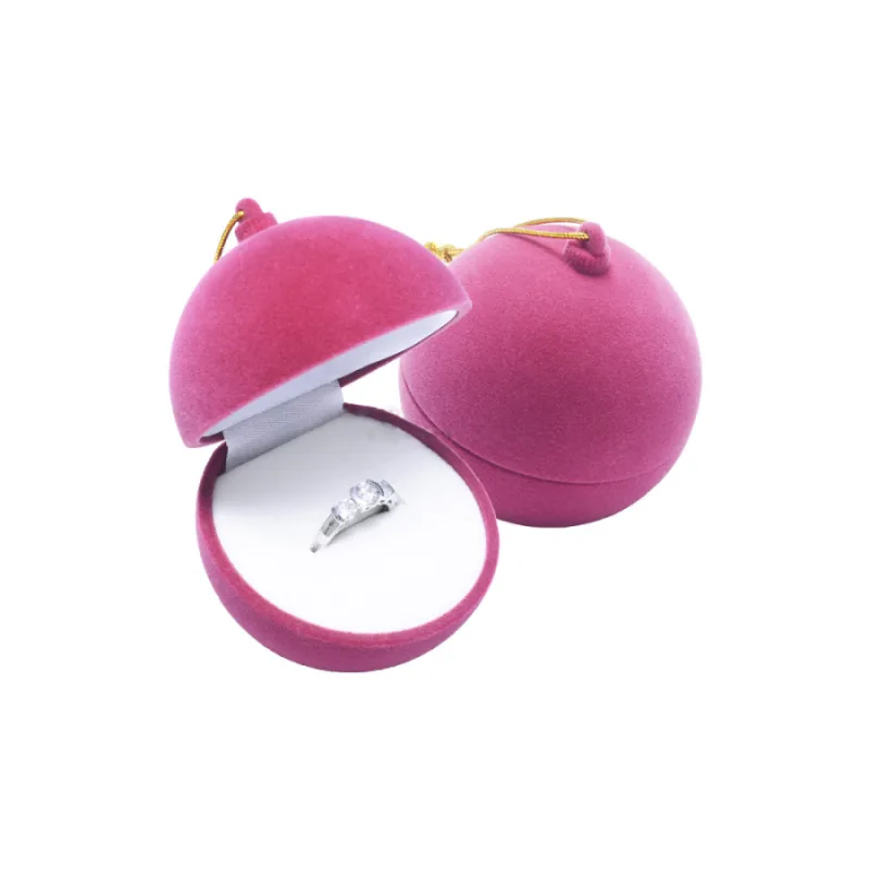 JK FU-215/A6 - Vianočná zamatová krabička guľa