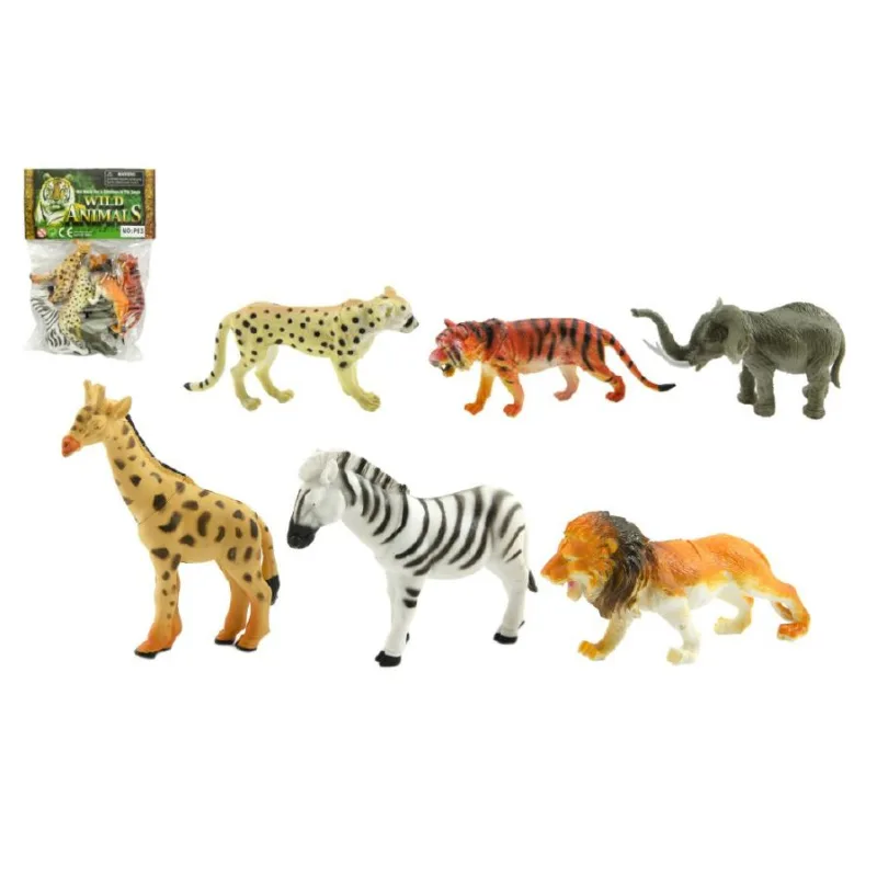 teddies Zvieratká safari 6ks plast 10cm v sáčku