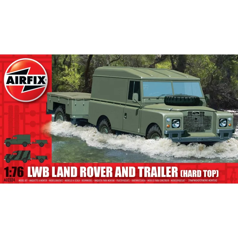 Airfix Classic Kit military A02324 - LWB Land Rover (Hard Top) and Trailer (1:76)