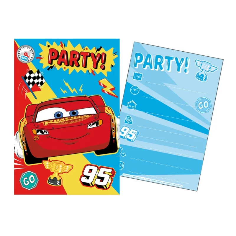 Rappa Sada párty 5 pozvánek + 5 obálek Cars