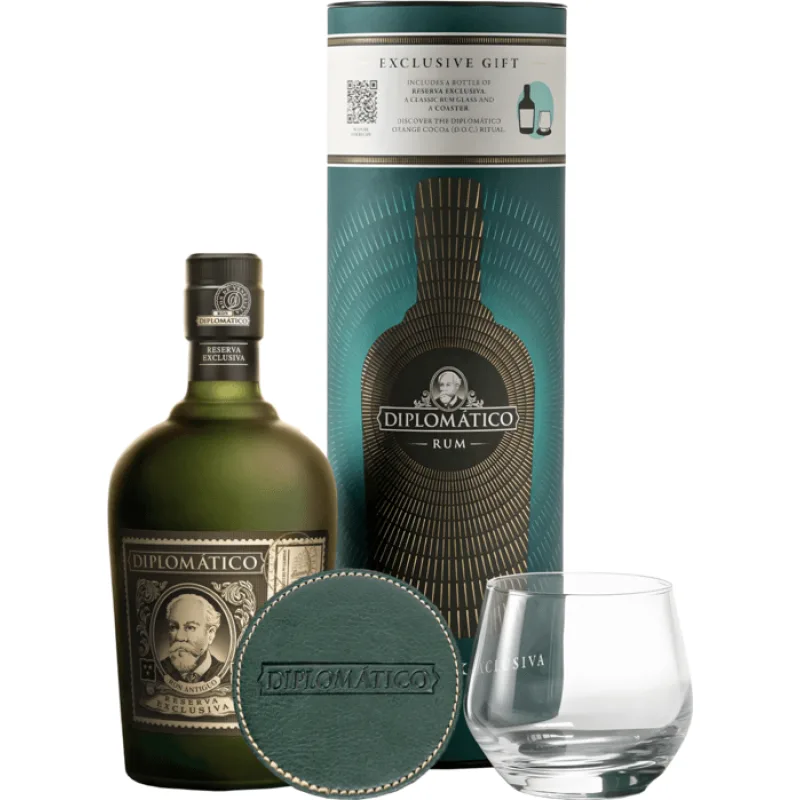 Diplomatico Reserva Exclusiva 40% 0,7 l (darčekové balenie 1 pohár a podtácka)
