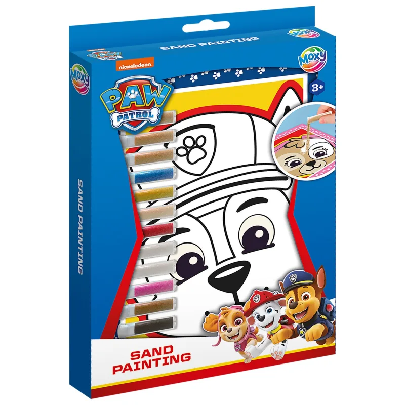 Rappa Kreatívny set pieskové maľovanie Paw Patrol 4 obrazy + 12 pieskov