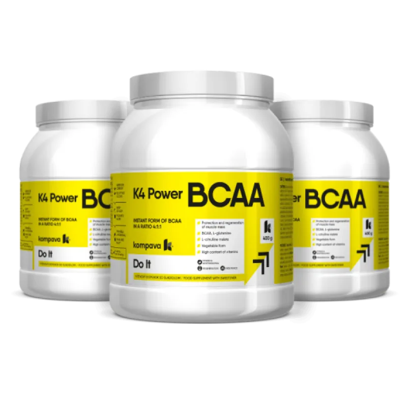 Kompava K4 Power BCAA, kiwi, 3x400 g