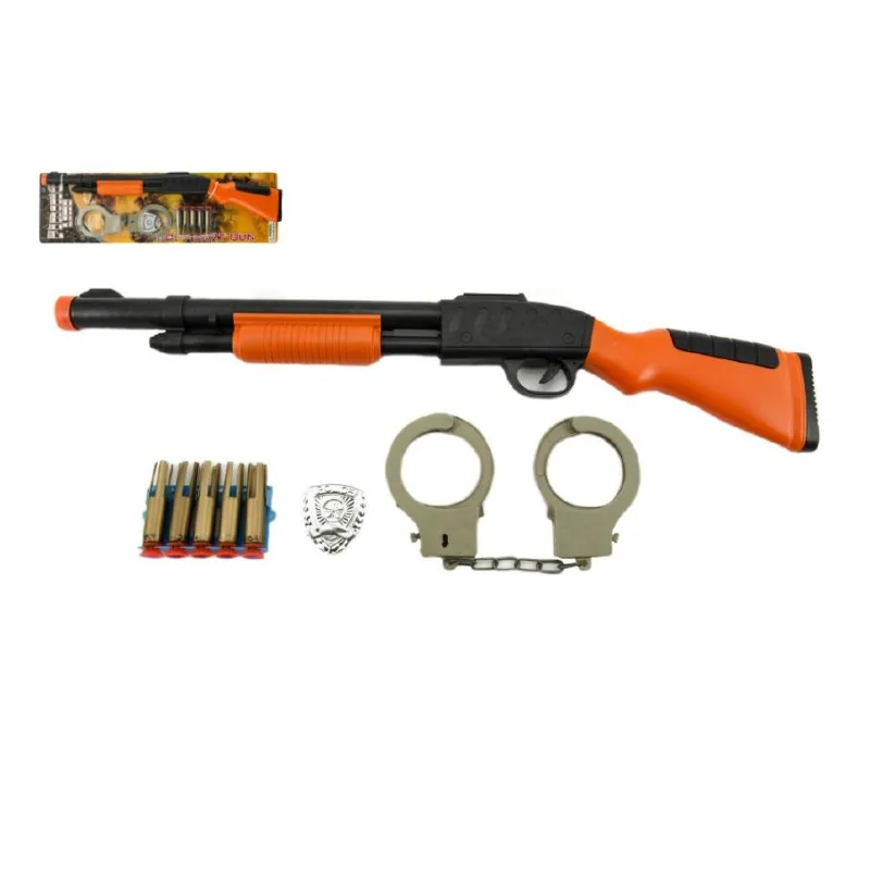 Teddies Sada pištole+putá+náboje na prísavky plast 50cm na karte