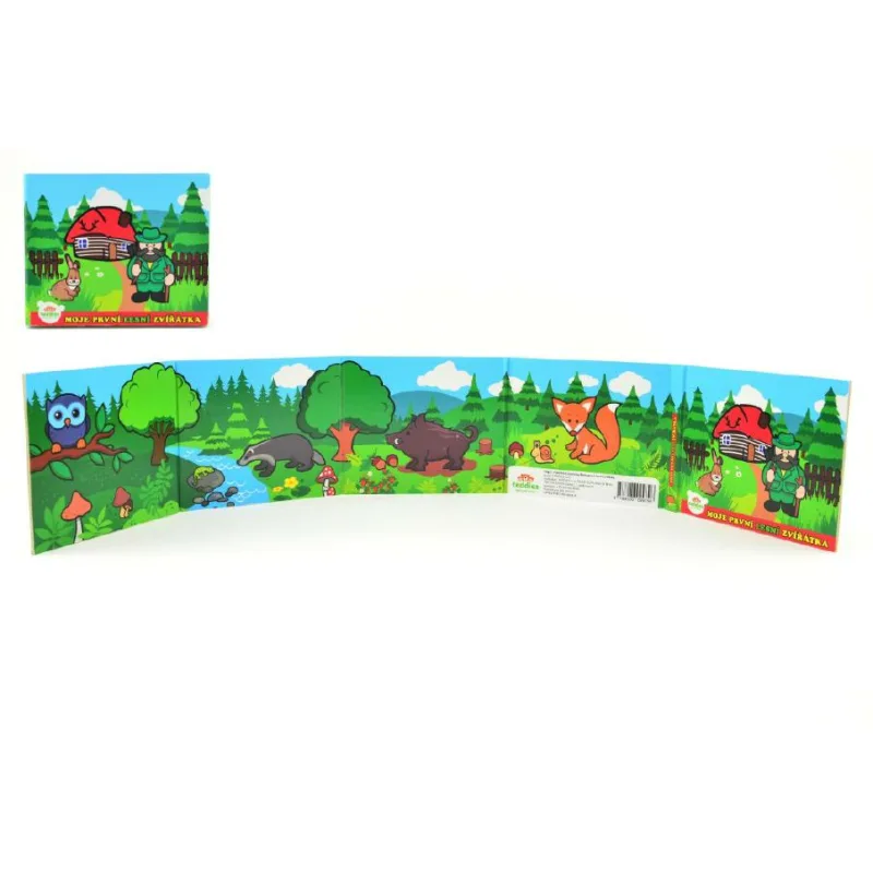 Teddies Knižka Leporelo Moje prvé zvieratká lesné 13,5x11x1,5cm od 24 mes MPZ