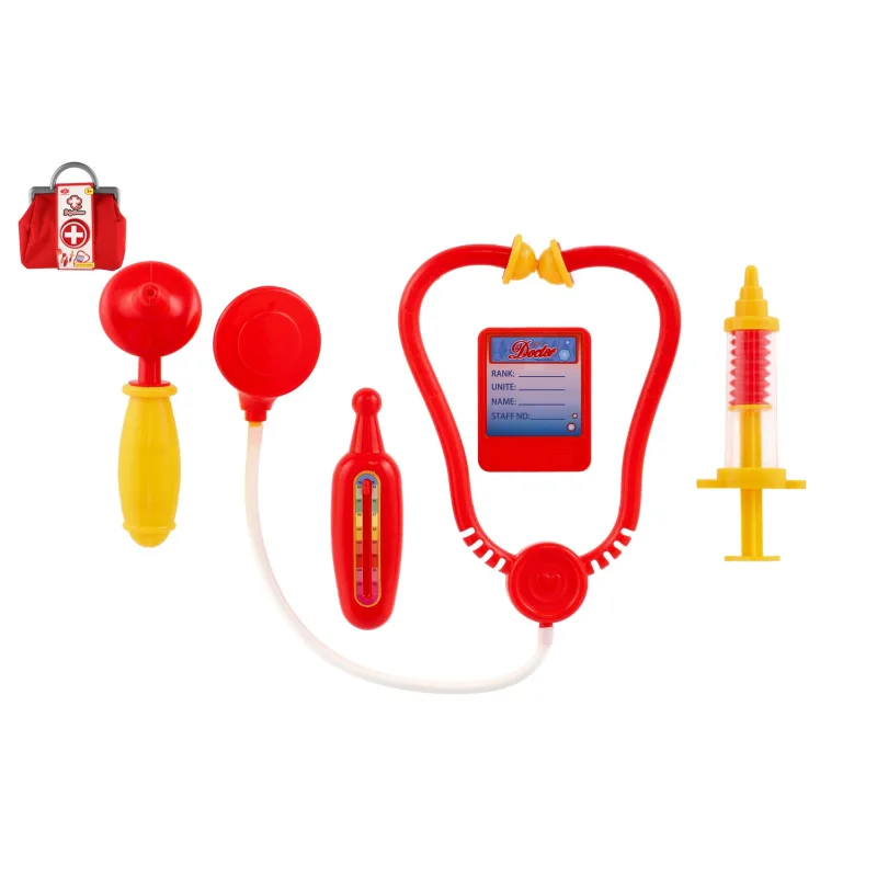 Teddies Sada doktor/lekár plast so stetoskopom v taške 20x22cm