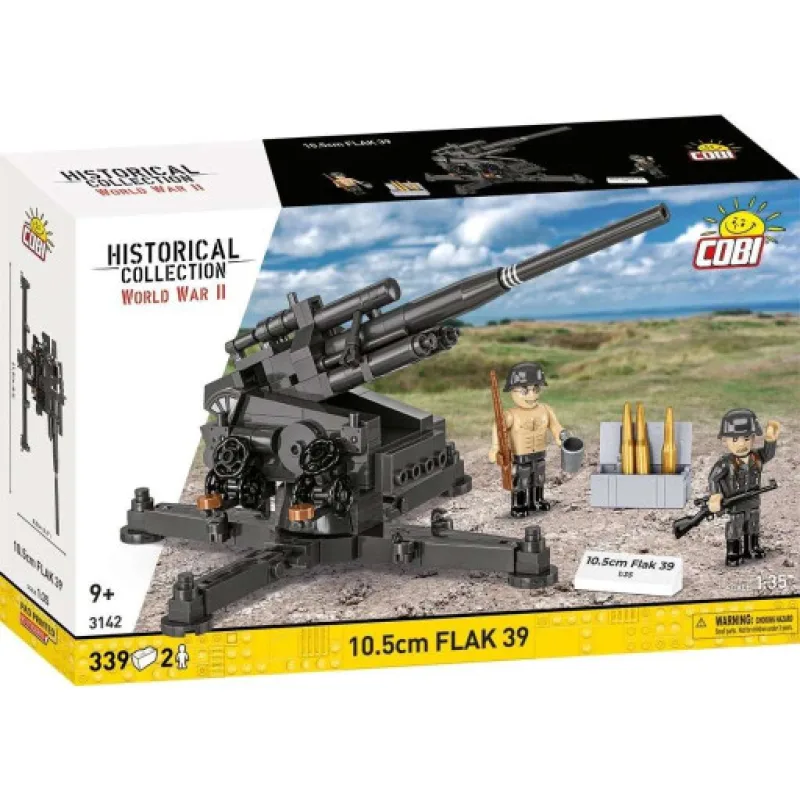 Cobi 3142 II WW 10,5 cm Flak 39, 1:35, 339 k, 2 f