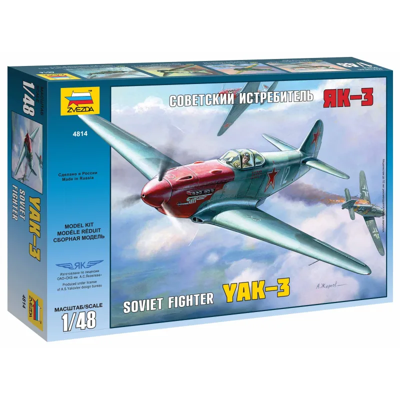 Zvezda Model Kit lietadlo 4814 - YAK-3 Soviet WWII Fighter (1:48)