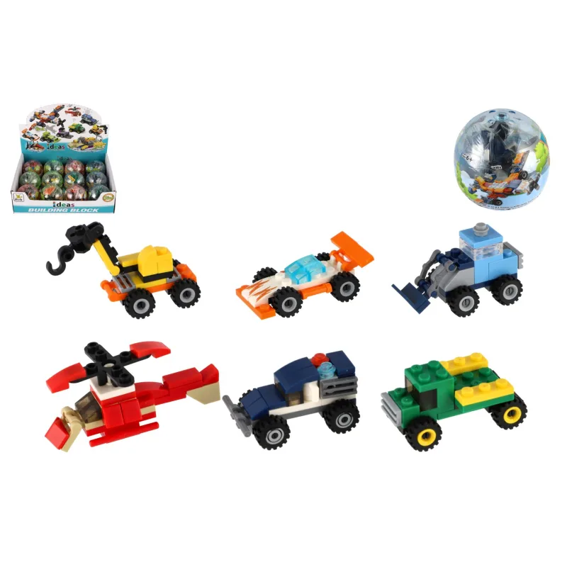 Teddies Stavebnica dopravný prostriedok plast 6cm mix druhov