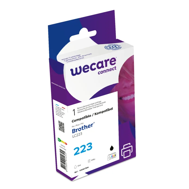 WECARE ARMOR ink kompatibilní s BROTHER LC-223BK, černá/black K20617W4