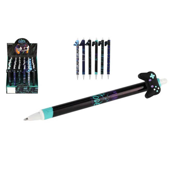 Teddies Ceruzka/pero gumovací Gaming mode plast 6 farby 36ks v boxe