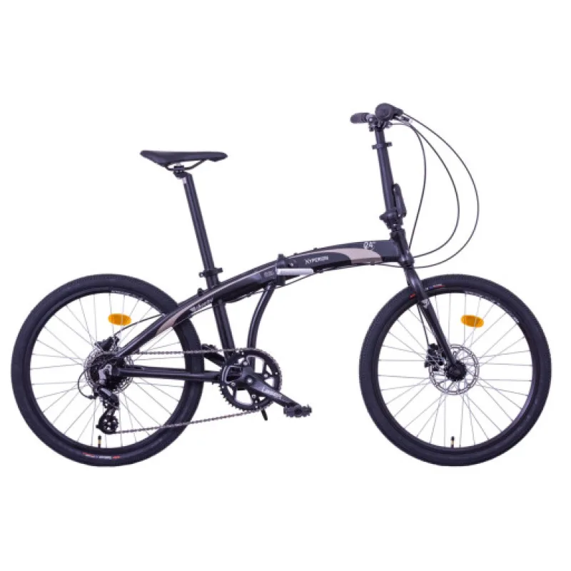 LIBERTY Skládací kolo HYPERION 8spd Hydro 24" 2026 černé, Přední vidlice Odpružená