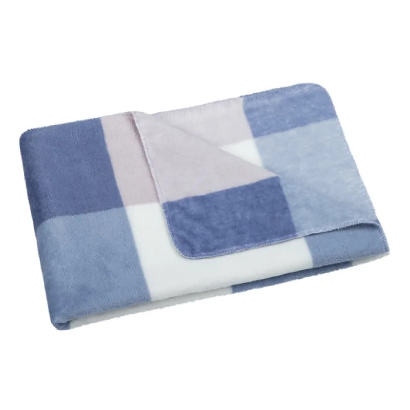 Bellatex dětská přikrývka Korall micro, Kostka modrá - 75x100 cm