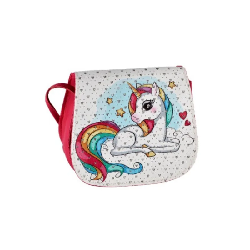 Dívčí kabelka Jednorožec bílý s kamínky