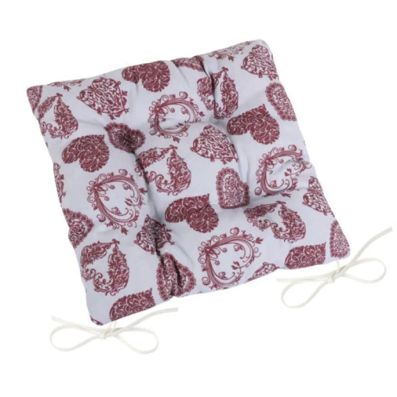 Bellatex Sedák DITA prošívaný, Krajkové srdce - 40x40cm