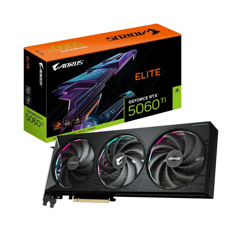 GIGABYTE AORUS GeForce RTX 5060 Ti ELITE/16GB/GDDR7 GV-N506TAORUS E-16GD