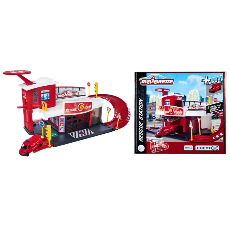 Majorette Hasičská stanica Majorette Creatix + 1 auto