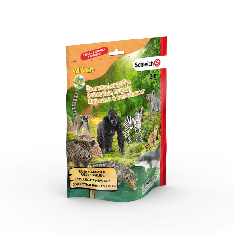 Schleich 87862 Vrecko s prekvapením - africké zvieratká L, mix 2 (3 ks)