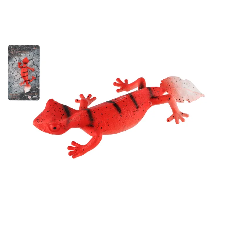 Teddies Gekon antistresový naťahovací silikón 18cm na karte
