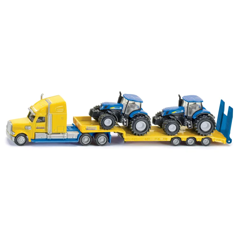 SIKU Super - Ťahač s vlekom a 2 traktory New Holland 1:87