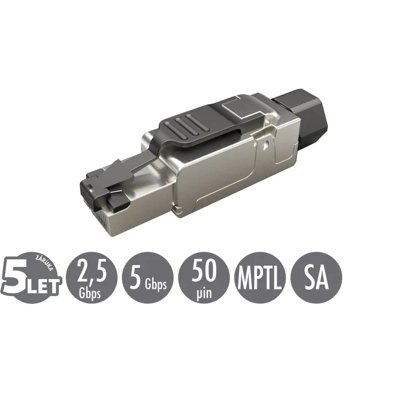SOLARIX Konektor MPTL univerzální RJ45 CAT5E STP samořezný SXRJ45-5E-STP-BK-SA 11910000