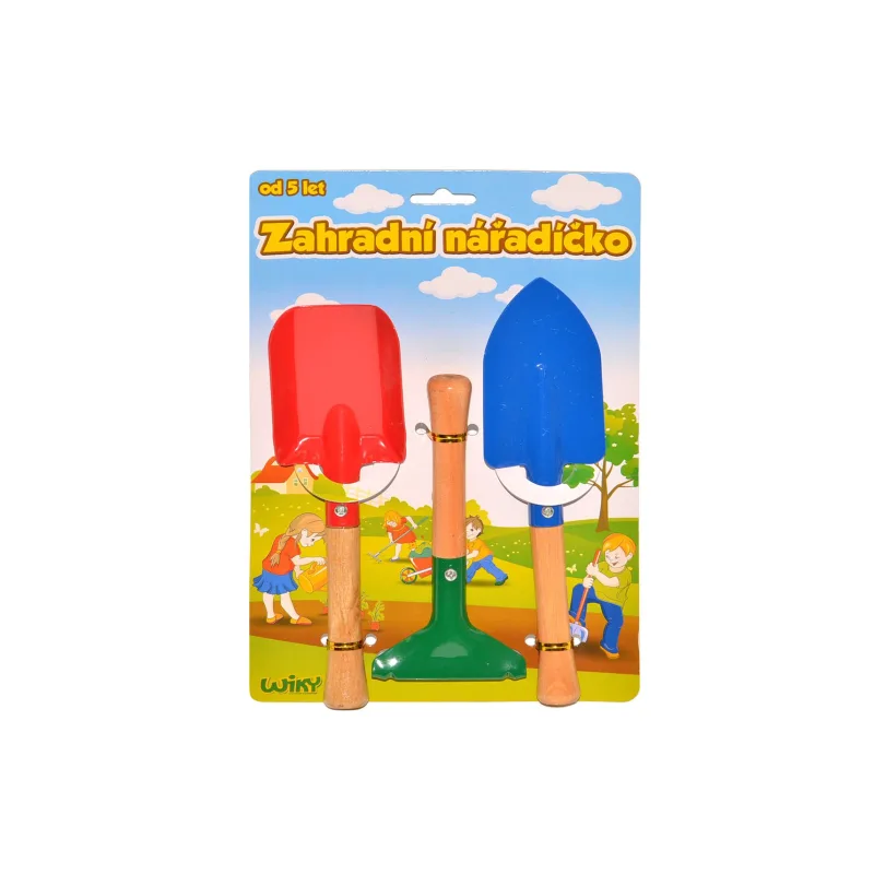 Wiky Náradie záhradné kov/drevo 3 ks na karte 19x28cm
