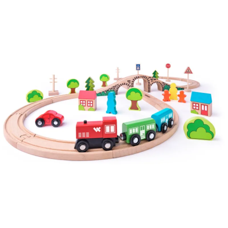 Woody Vláčkodráha osmička s vláčkem, 40 dílů