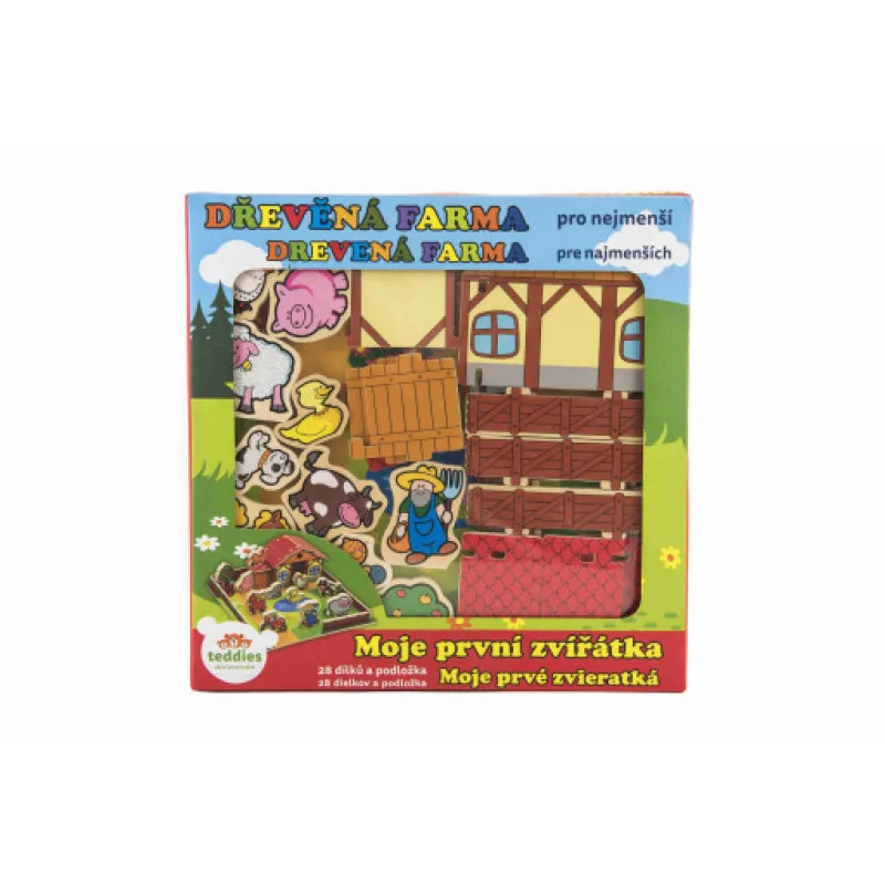 Teddies Moje první zvířátka Domeček dřevěná farma