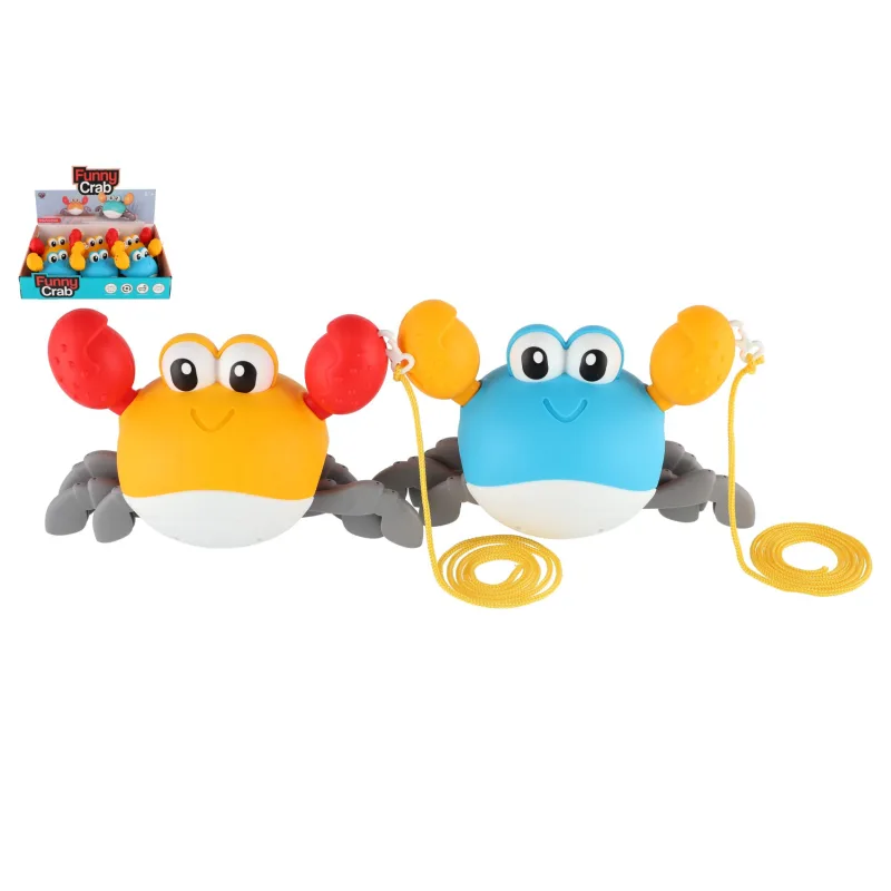 Teddies Krab lezúci na natiahnutie plast 20x12cm 2 farby