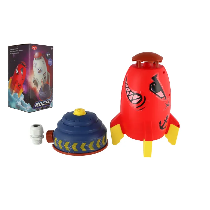 Teddies Raketa vodný rozprašovač na záhradu plast 12x27cm v krabici 15x28,5x15cm